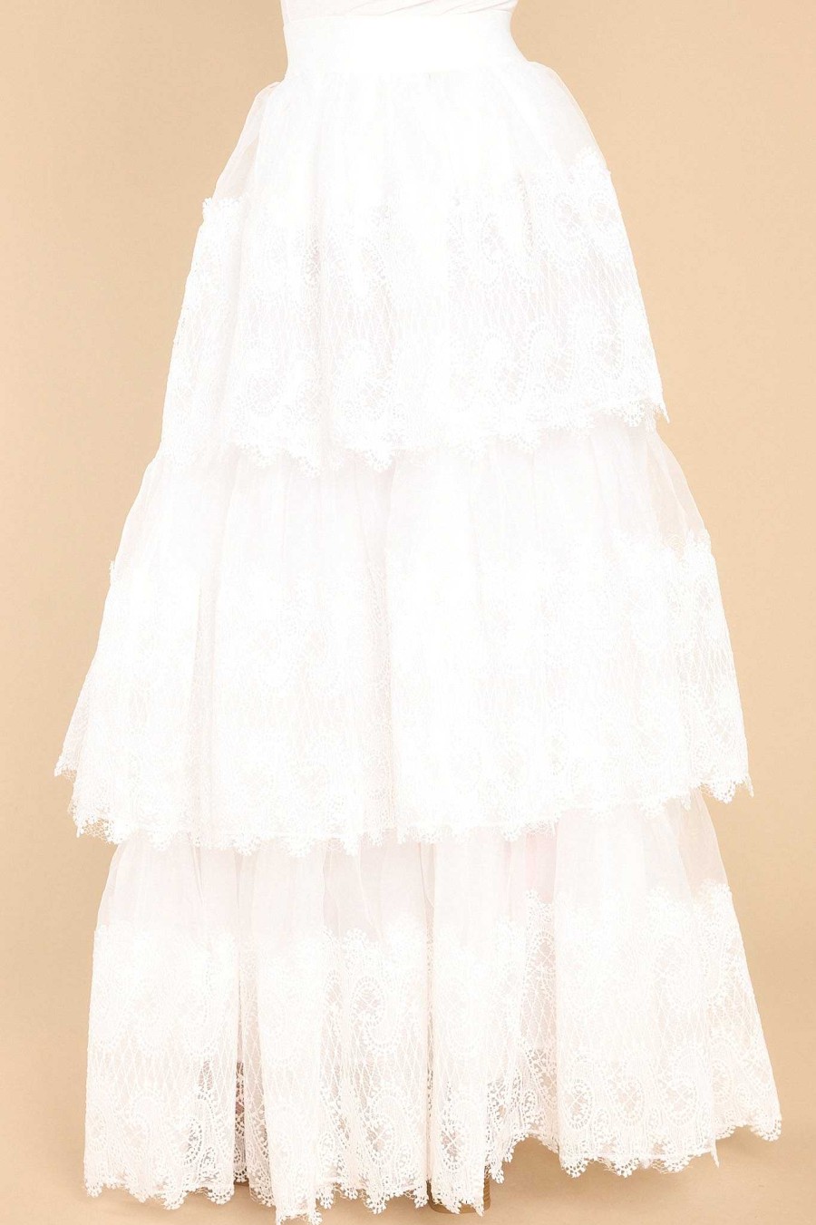 Clothing Aura Skirts | Elegance Above All Maxi Skirt White
