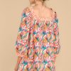 Clothing Aura Mini Dresses | Fate Told Me To Floral Print Dress Coral