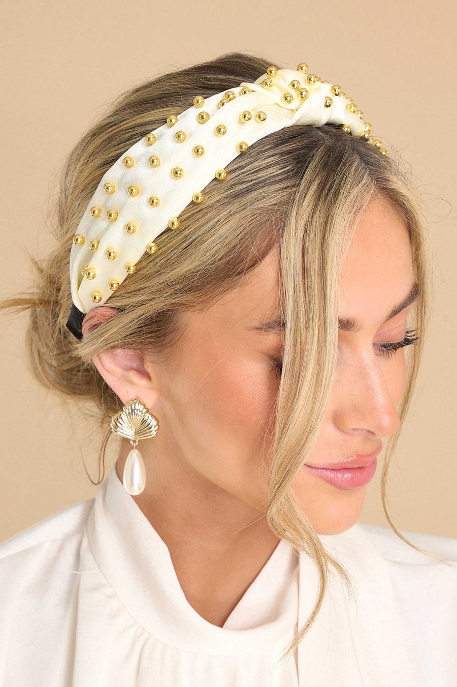 Accessories Red Dress Hair Accessories | Blissful Nights Headband Ivory