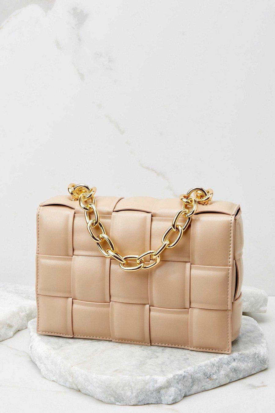 Accessories Red Dress Crossbody Bags | My One And Only Chain Bag Natural