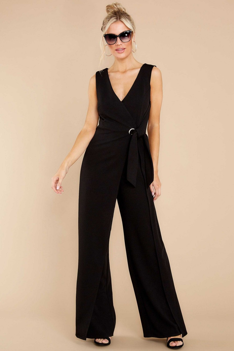 Clothing Red Dress Jumpsuits | When We'Re Together Jumpsuit Black