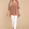 Clothing Red Dress Tunics | Whatever It Takes Top Mocha
