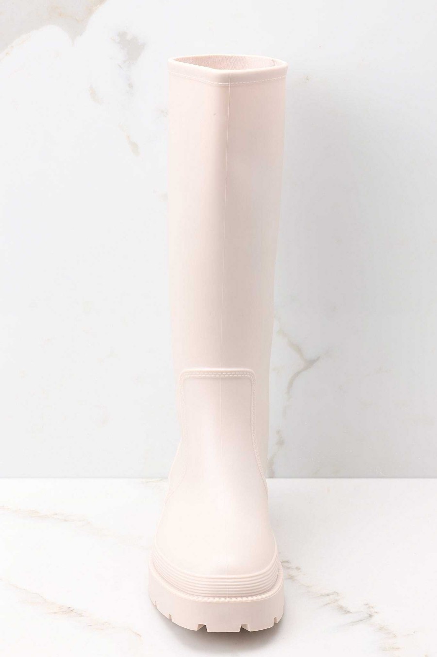 Shoes Red Dress Knee High Boots | Rainy Day Boots Ivory