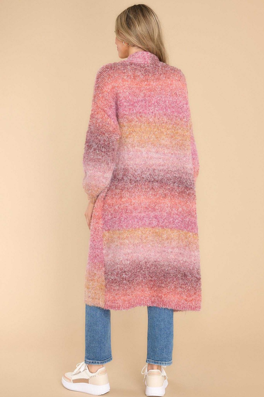 Clothing Red Dress Sweaters | It'S Forever Cardigan Dusty Rose