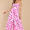 Clothing Red Dress Jumpsuits | Living In The Sun Floral Print Jumpsuit Pink