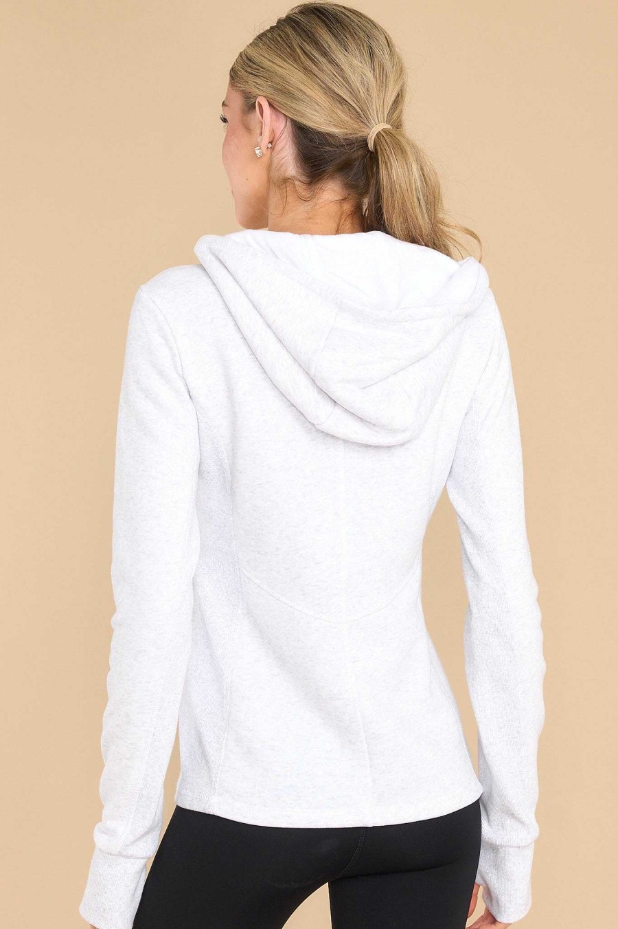 Clothing Z Supply Sweatshirts & Hoodies | Runner Scuba Light Hoodie Heather Grey