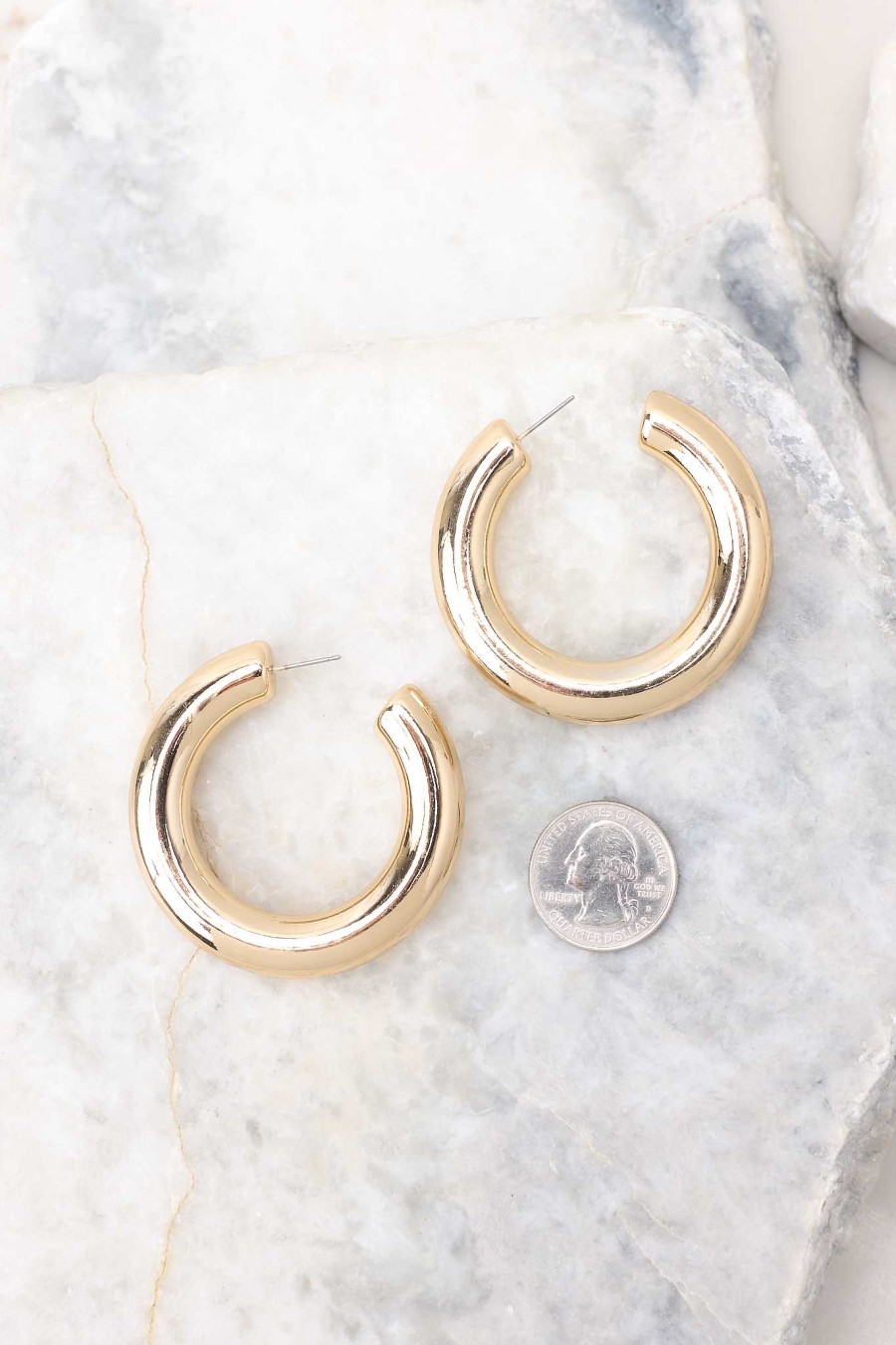 Jewelry Red Dress | Last Chance Hoop Earrings Gold