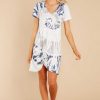 Clothing Z Supply Mini Dresses | Deep Indigo Tie Dye Side Knot Dress Deepindigo Tiedye