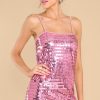 Clothing Red Dress Mini Dresses | Moody Charm Sequin Dress Rose Pink