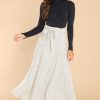 Clothing Red Dress Skirts | Catching Trains Cotton Stripe Skirt Beige