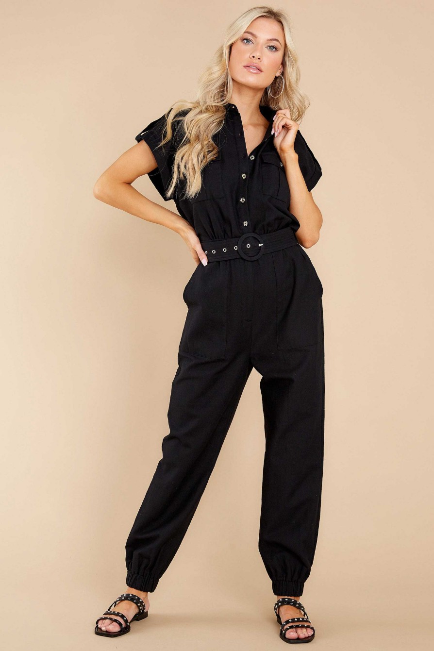 Clothing Aura Jumpsuits | Enchanting Nature Jumpsuit Black