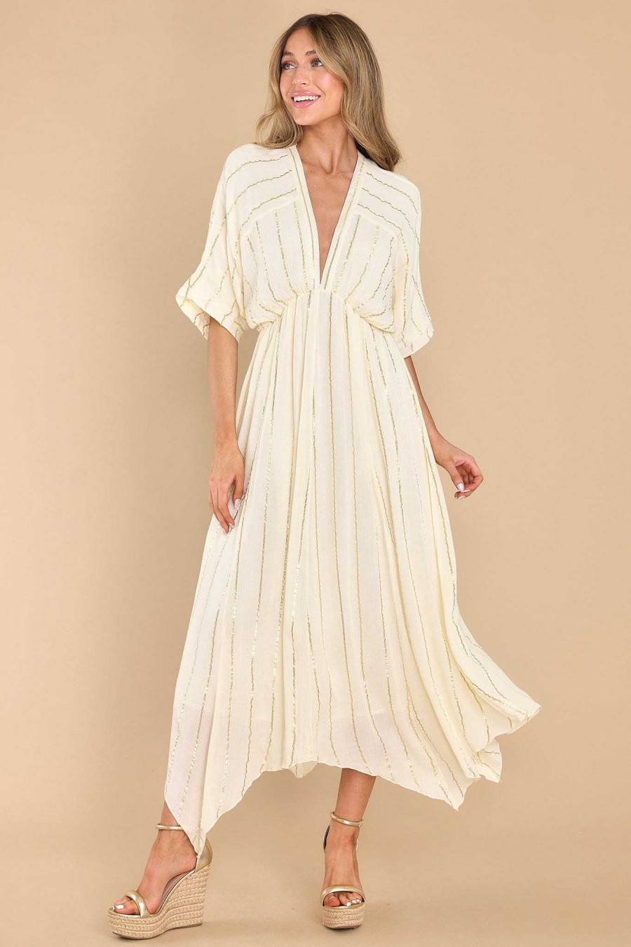 Clothing Red Dress Maxi Dresses | Always Shimmering Maxi Dress Ivory