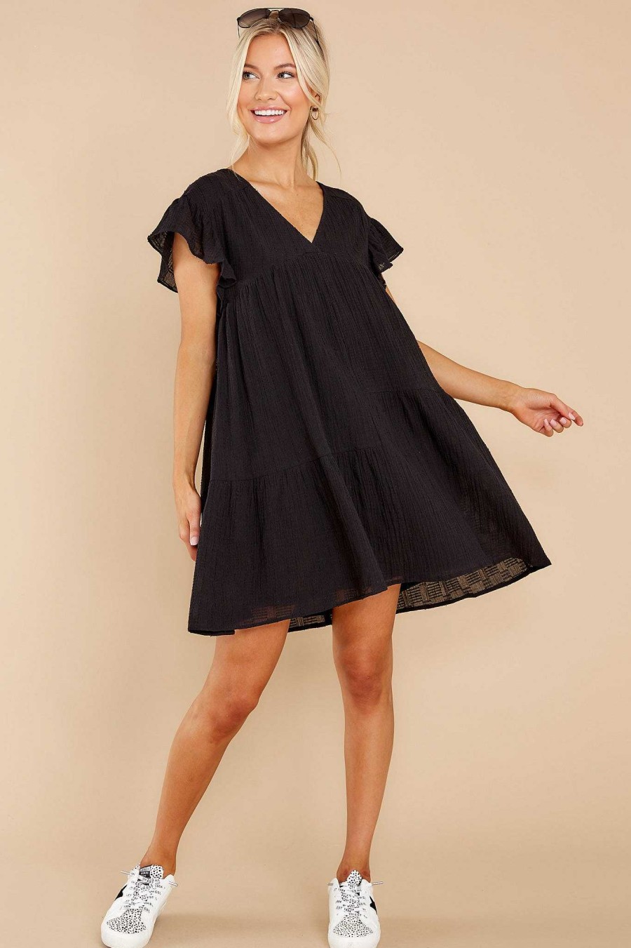 Clothing Aura Mini Dresses | Endless Gratitude Dress Black