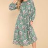 Clothing Olivia James The Label Midi Dresses | Evelyn Apres Floral Dress Sage