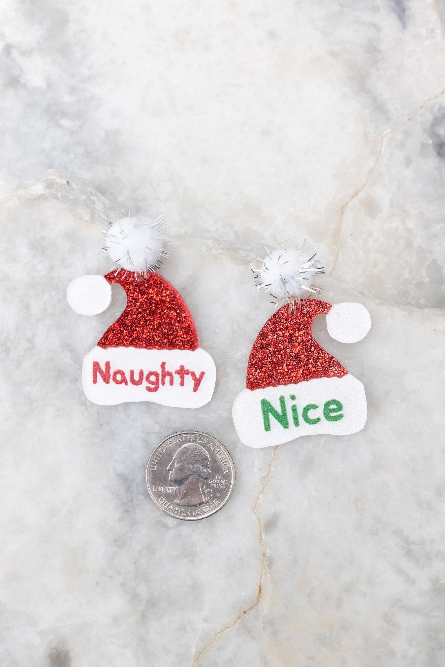 Jewelry Red Dress | Santa'S Sparkles Earrings Red