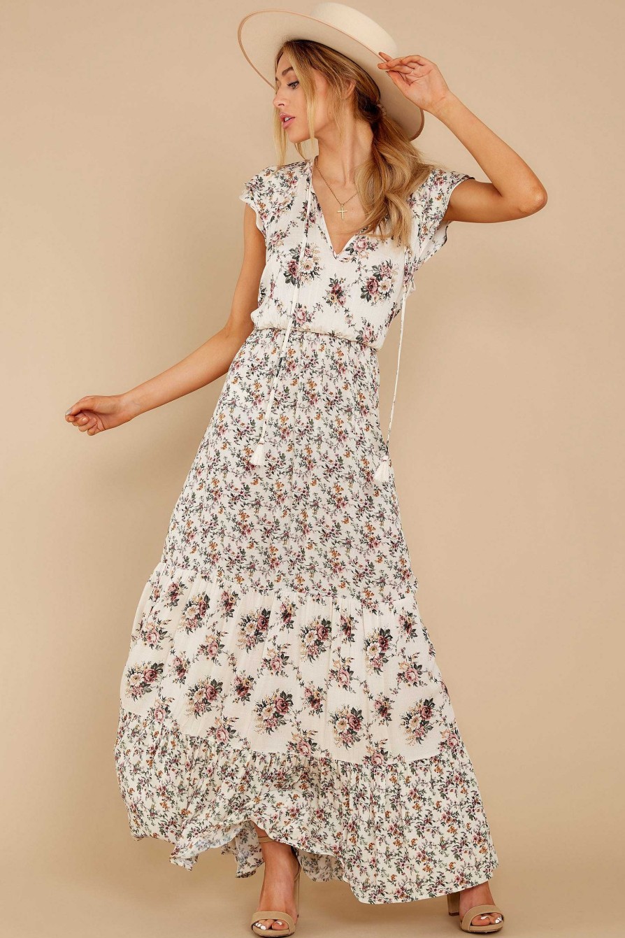 Clothing Red Dress Maxi Dresses | Needed This Floral Print Maxi Dress Natural
