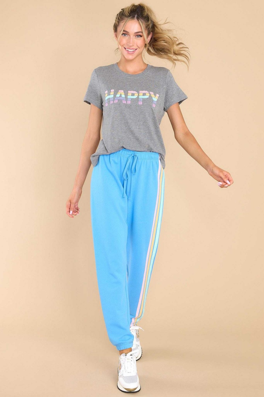 Clothing PJ Salvage Loungewear Bottoms | Rainbow Room Banded Pants Blue