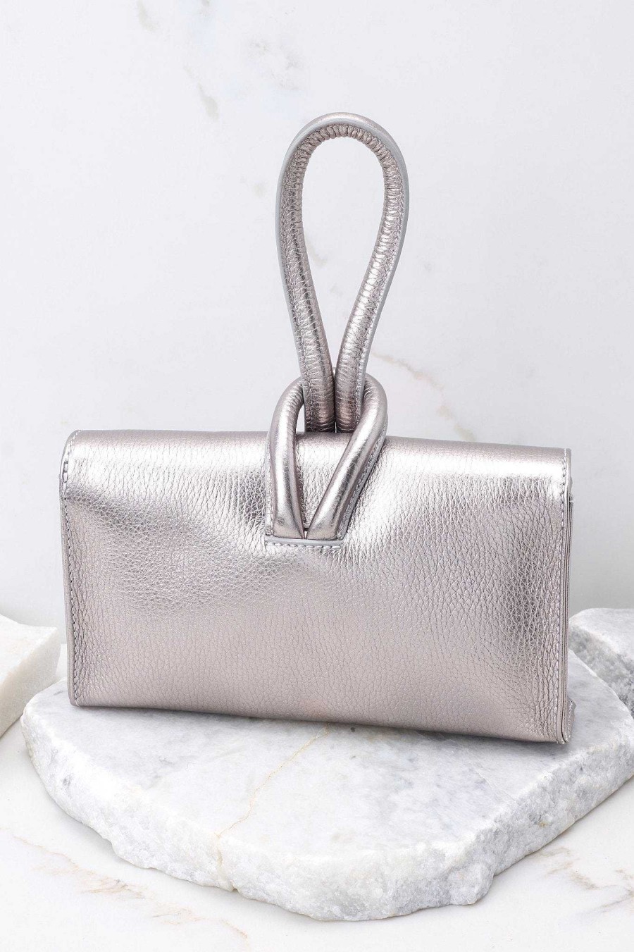 Accessories German Fuentes Clutches & Pouches | Never Stop Trying Bag Silver