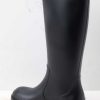 Shoes Red Dress Knee High Boots | Rainy Day Boots Black