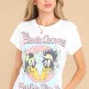 Clothing Recycled Karma Casual Tops | The Black Crowes Hard To Handle Tee White