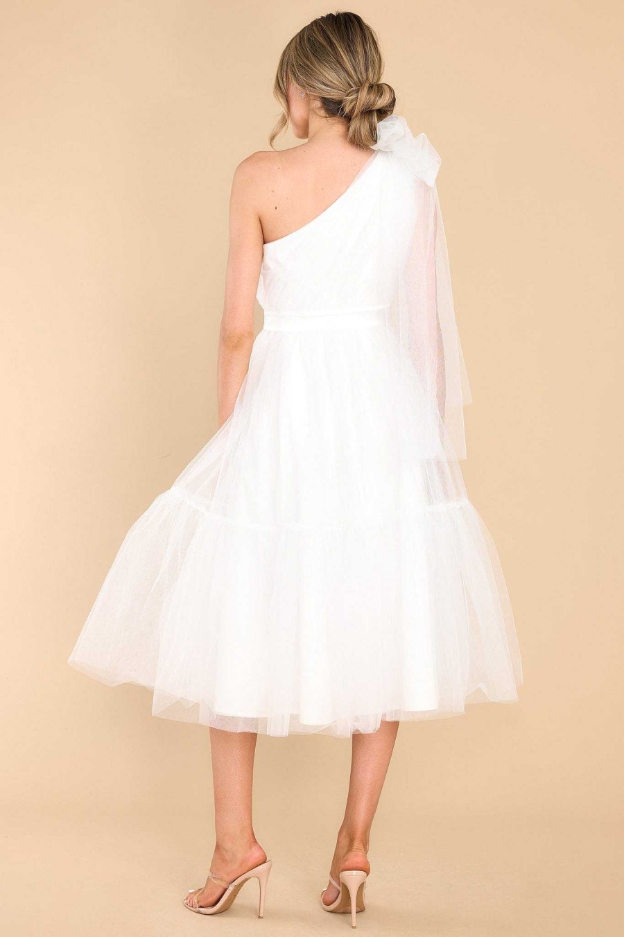 Clothing Aura Midi Dresses | Lifetime Of Love Dress White
