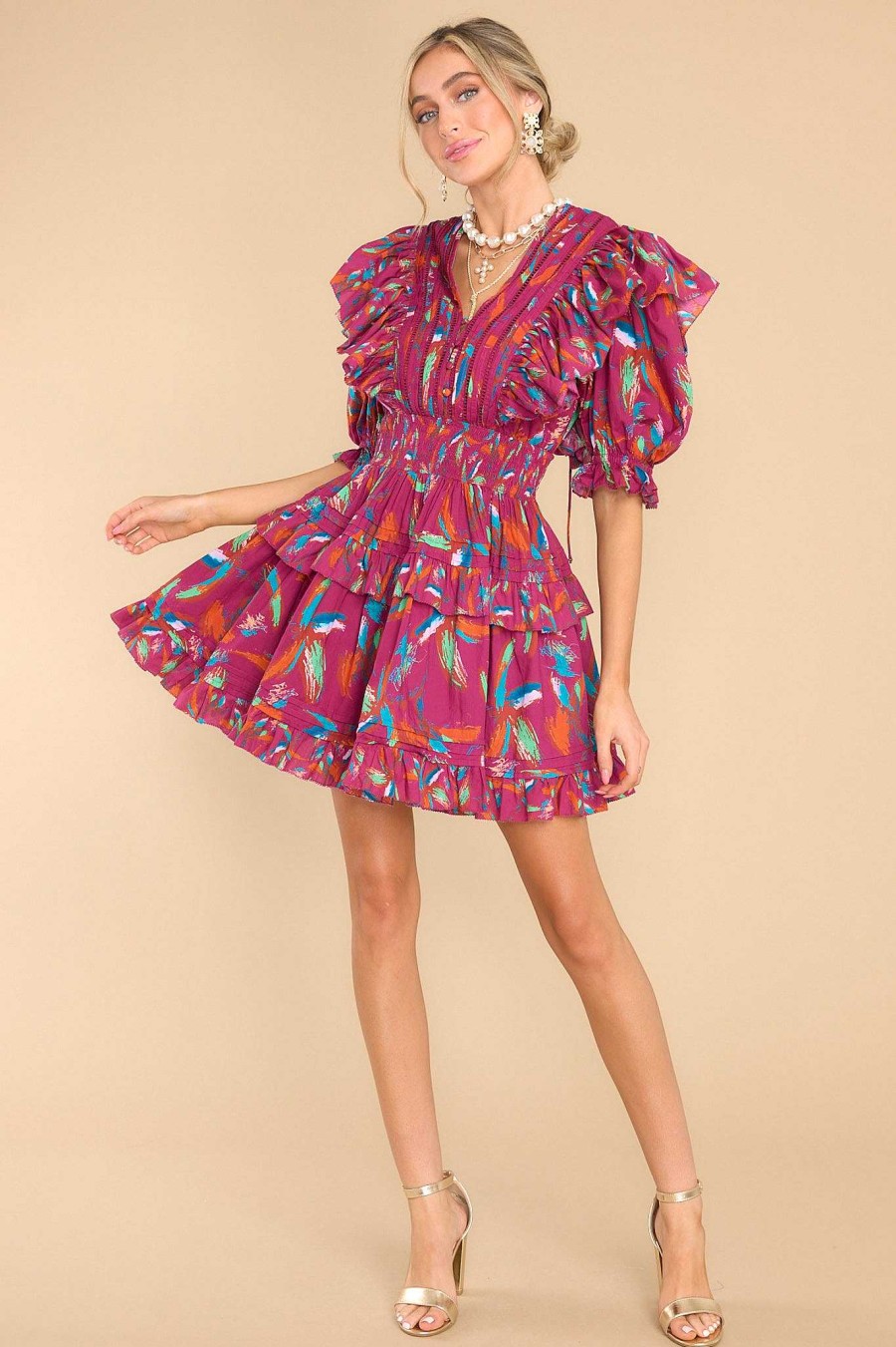 Clothing Alivia Mini Dresses | Perla Mauve Dress Pink