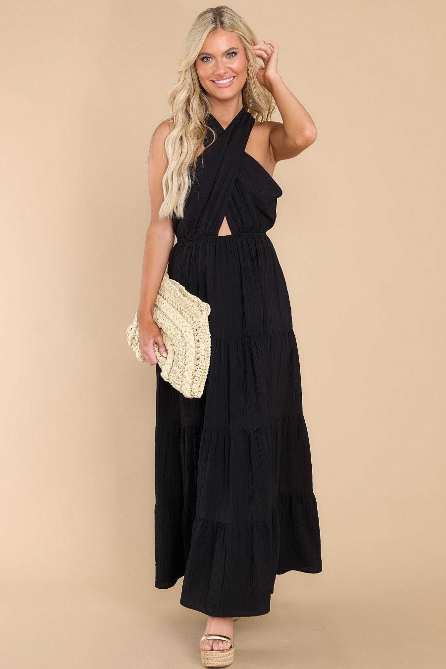 Clothing Red Dress Casual Dresses | Hung Up On You Maxi Dress Black