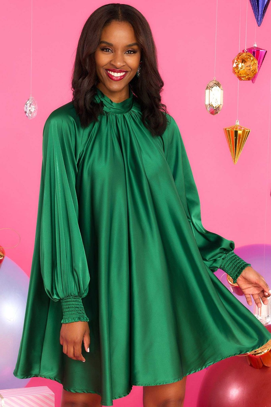 Clothing Aura Mini Dresses | Gift To Us Green Dress Emerald