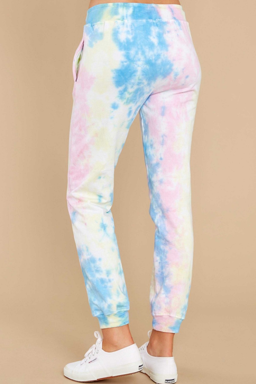 Clothing Red Dress Loungewear Bottoms | Totally Worth It Tie Dye Joggers Pastel Pink