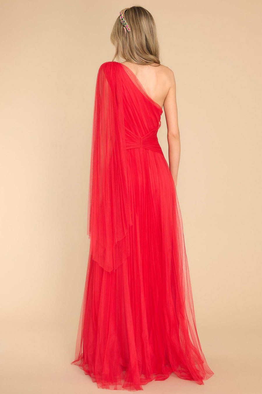 Clothing Red Dress Maxi Dresses | Divine Intuition Maxi Dress Red