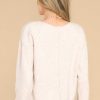 Clothing Z Supply Casual Tops | Everyday Pullover Light Heather Sweater Oatmeal