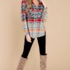 Clothing Red Dress Blouses & Shirts | Frontier Sights Multi Plaid Top Red