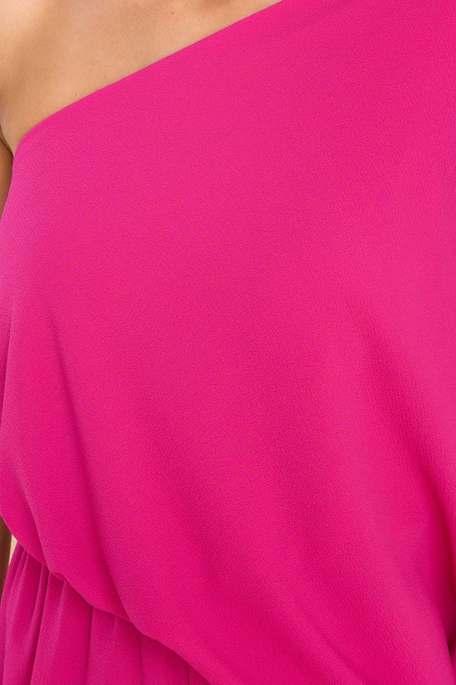Clothing Red Dress Jumpsuits | Dreaming Of New One Shoulder Jumpsuit Fuchsia