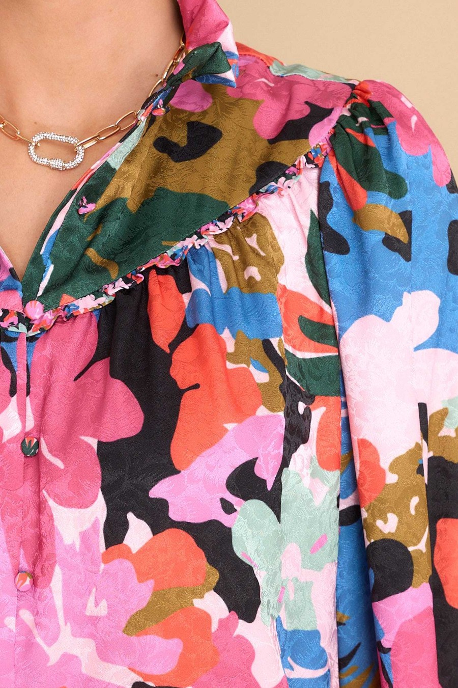 Clothing Crosby by Mollie Burch Casual Tops | Wells Max Floral Print Top Art In Bloom
