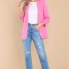 Clothing Red Dress Jackets | It'S My Call Blazer Pink
