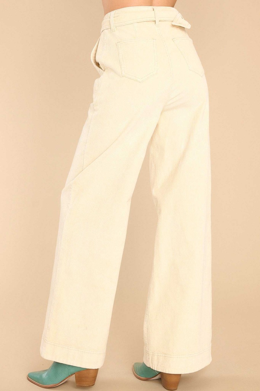 Clothing MINKPINK Pants | Thea Cord Pants Cream