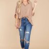 Clothing Red Dress Casual Tops | Casual Goddess Top Taupe