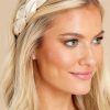 Accessories Red Dress Hair Accessories | Shining On Champagne Braided Headband Ivory