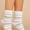 Accessories Z Supply Tights & Socks | Stripe Plush Socks White