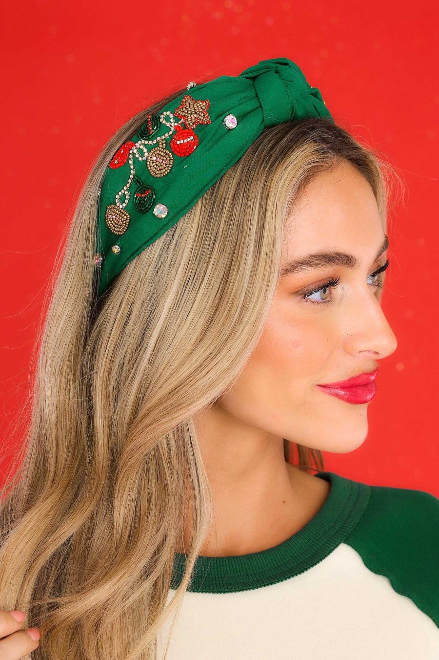 Accessories Red Dress Hair Accessories | Jingle Jewels Headband Green