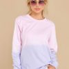 Clothing Red Dress Loungewear Tops | Feeling Is Mutual Baby Pink Ombre Top Babypinklilac Ombre