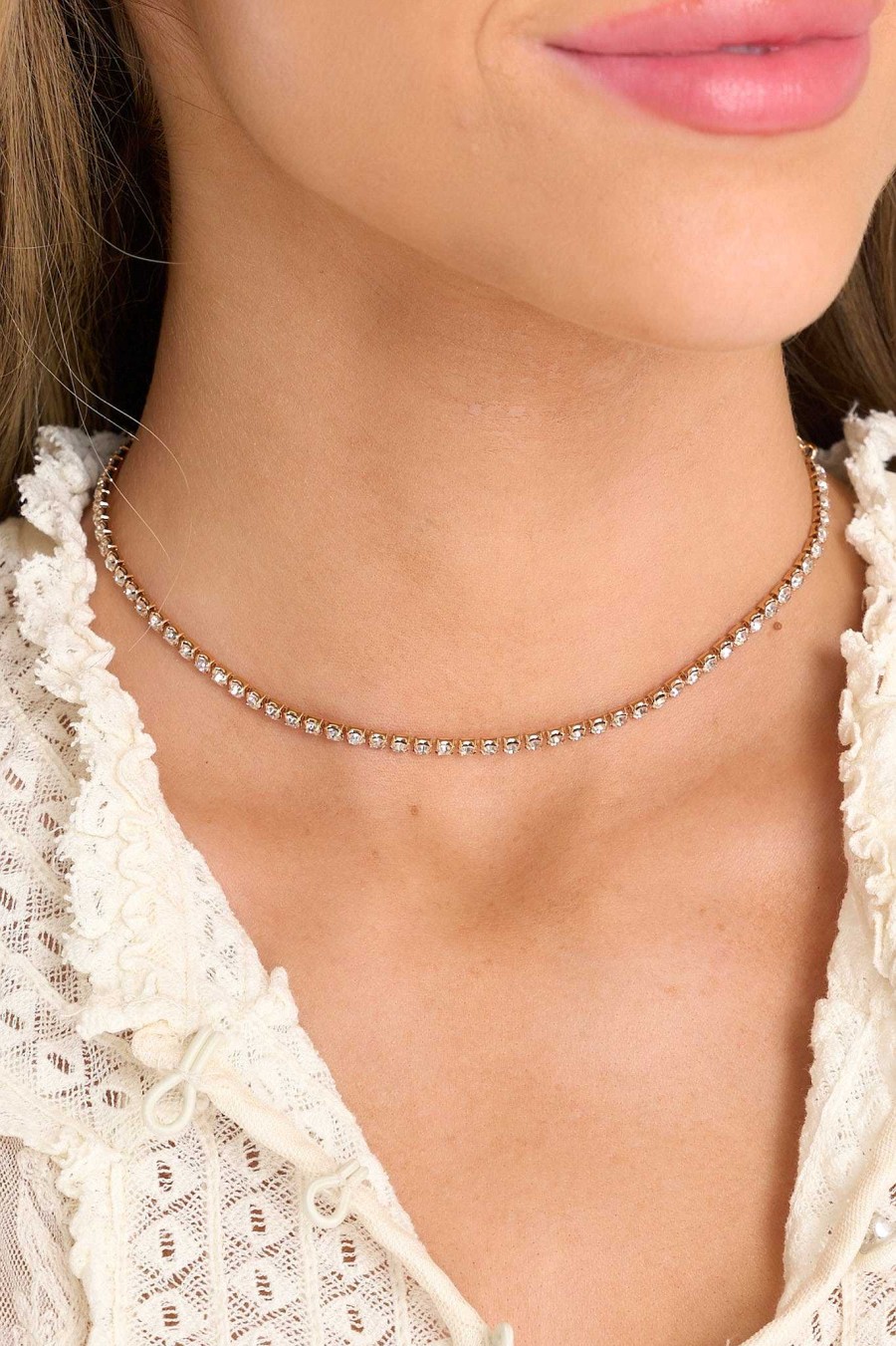 Jewelry Red Dress | Ensemble Grace Choker Gold