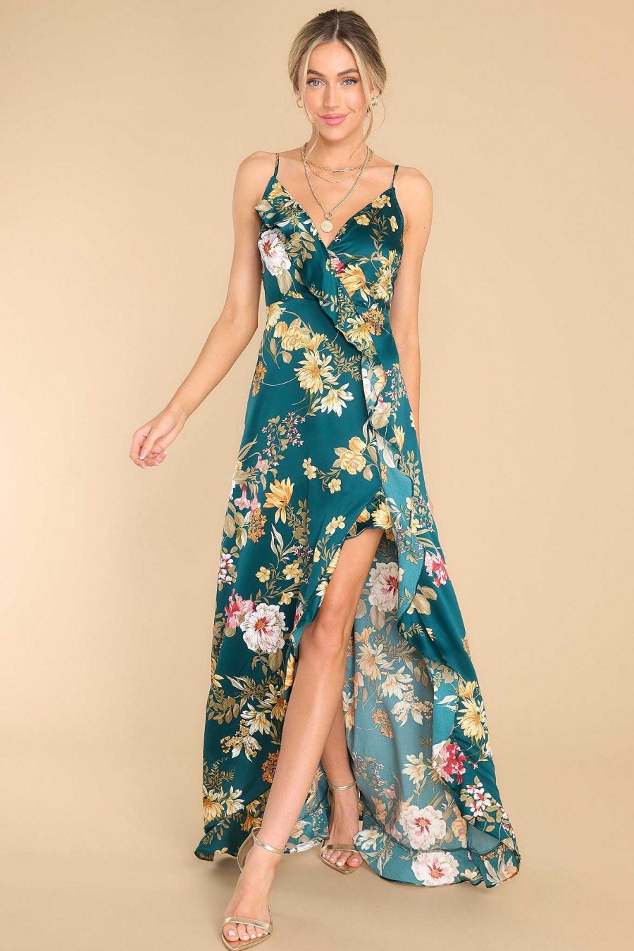 Clothing Red Dress Maxi Dresses | Up To You Maxi Dress Emerald