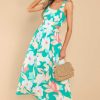 Clothing Red Dress Maxi Dresses | Feeling Like Sunshine Floral Maxi Dress Green