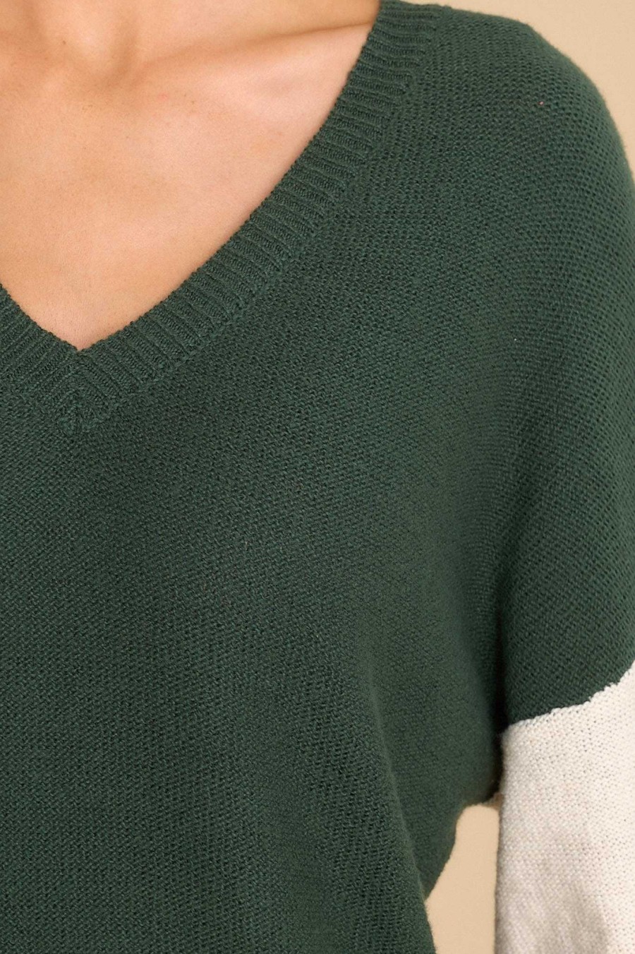Clothing Red Dress Casual Tops | Mean Something Hunter Sweater Green