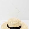Accessories Lack of Color Hats | Spencer Natural Boater Hat Beige