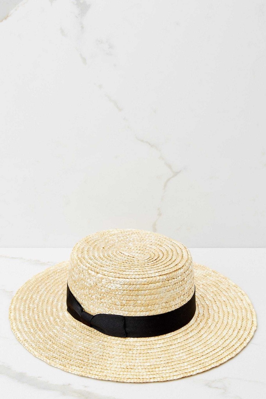 Accessories Lack of Color Hats | Spencer Natural Boater Hat Beige
