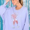 Clothing Red Dress Casual Tops | Pop The Bubbly Top Light Blue