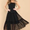 Clothing Red Dress Midi Dresses | To The Garden Midi Dress Black