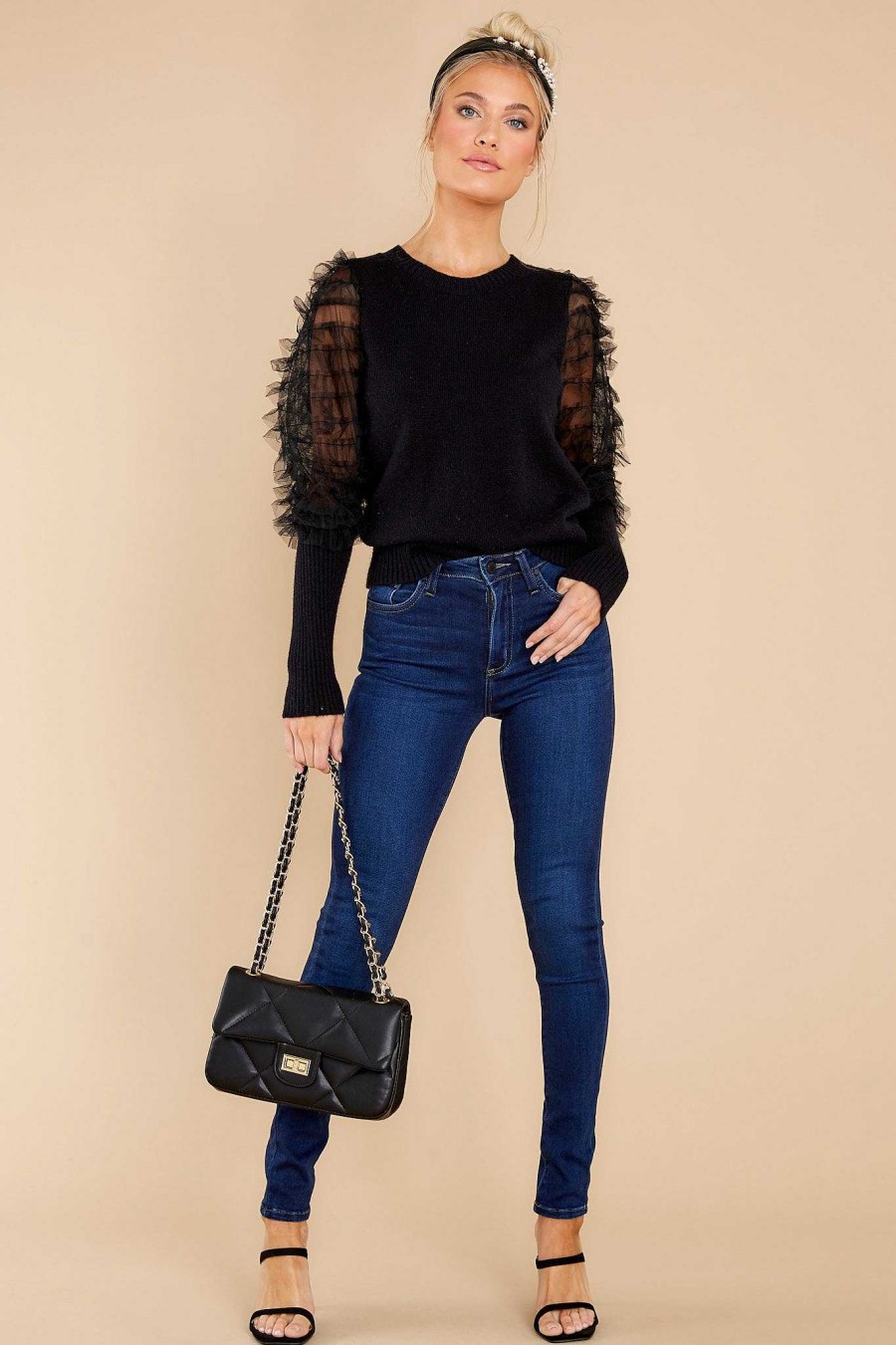 Clothing Aura Sweaters | Keep It Fancy Sweater Black